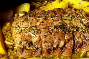 Rôti de porc basse température, ail et thym